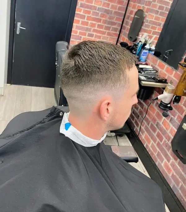 Close-up of a precision beard trim and line-up